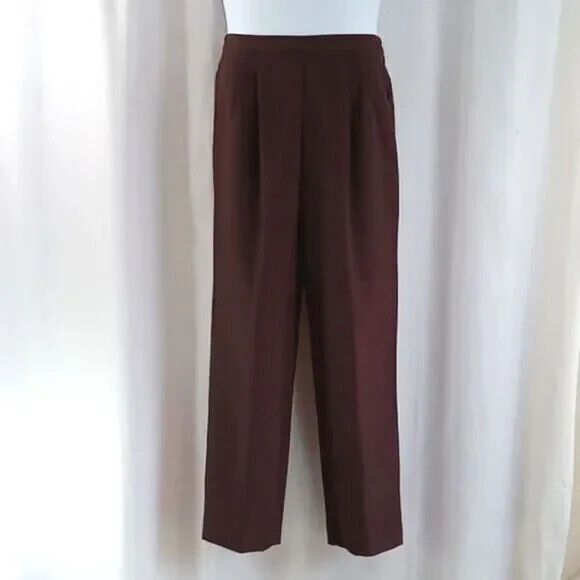 Positive Attitude women's Size 10 wine color pinstripes New pants & blazer - Picture 5 of 16